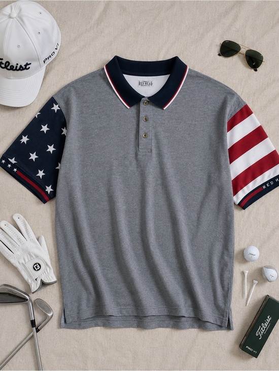 RedHead Other - RedHead Brand Co Patriotic Polo Shirt 🇺🇸 Americana Golf Polo Size 2XL